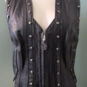 Harley Davidson Leather Vest NWOT